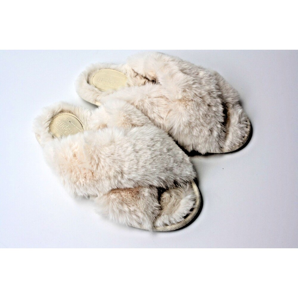 Auden Slippers Womens size 7/8 Cream Cecily Slides Flip Flop